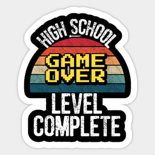 High School Level Complete Game Over Sticker